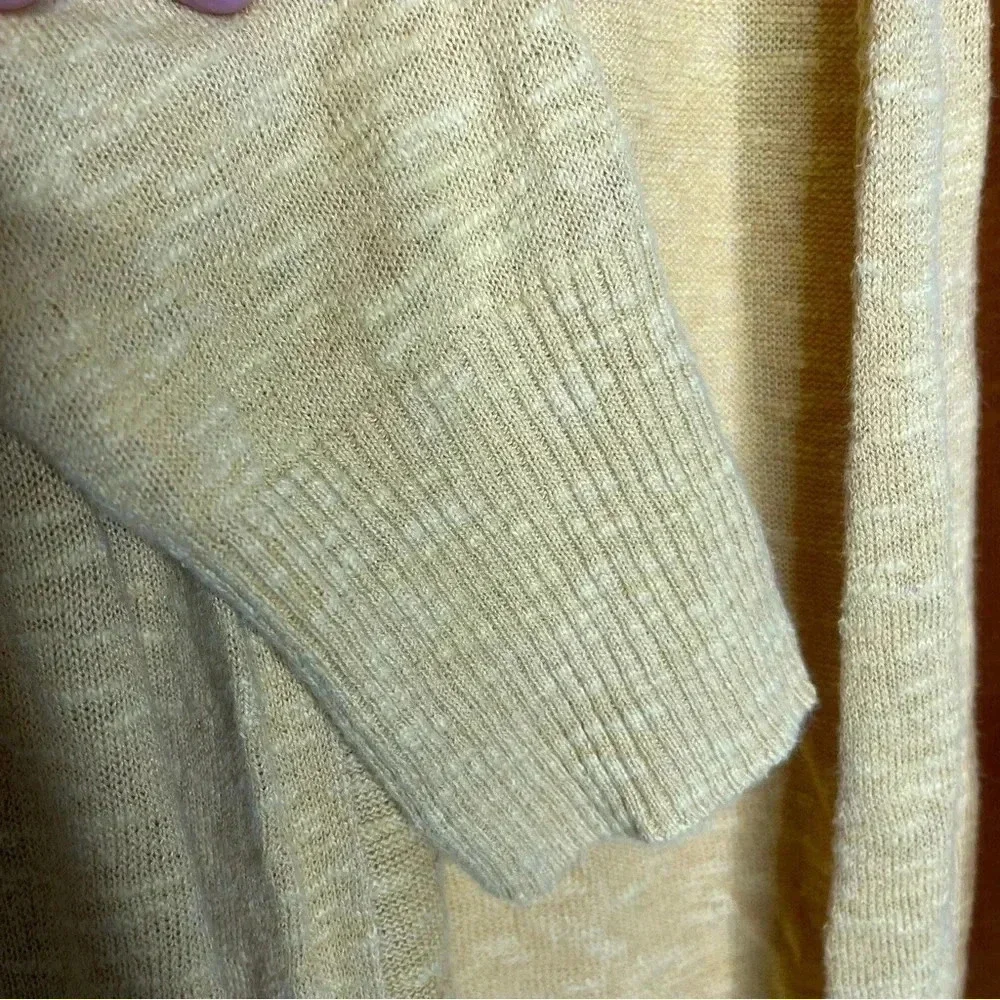 Eileen Fisher Yellow Cotton Linen Cardigan Sweater Size Medium